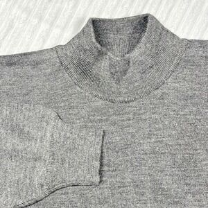 Gionfriddo Merino Wool Blend Pullover Mock Neck Sweater Men's 5XL Gray Preppy